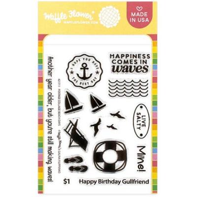 Waffle Flower Stempel - Postage Collage Beach Days